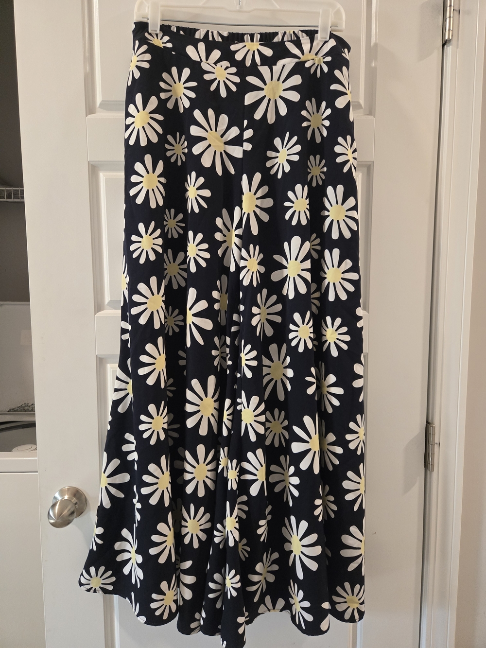 Cato Navy Print Pants with White & Yellow Daisy Print